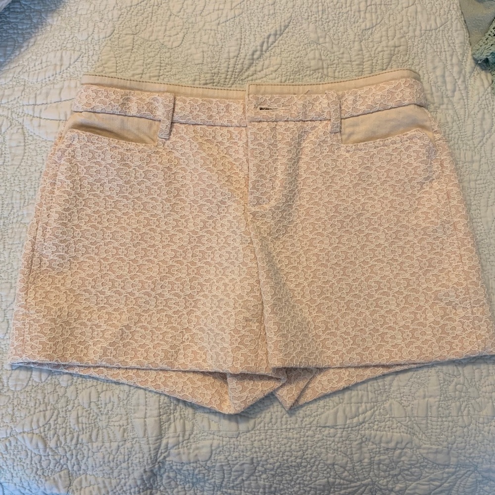 Anthropologie Cartonnier Rose Point Lace Short